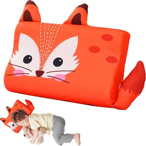 Oreiller Enfant - 1 Unité - Coton Et Soie Glacée - Mousse Mémoire De Forme - Chambre Bébé Dès 3 Ans - 46x26cm Renard (1/5)