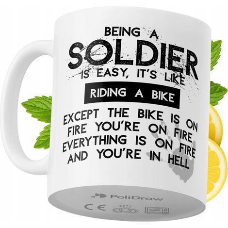 Lustige Kaffeetasse mit witzigem Textdesign für Soldaten – ideal für Geburtstage, Namenstage, Feiertage und besondere Anlässe. Hochwertige Tasse für Zuhause, Büro und Arbeit. Farbe: Weiß, 330 ml.