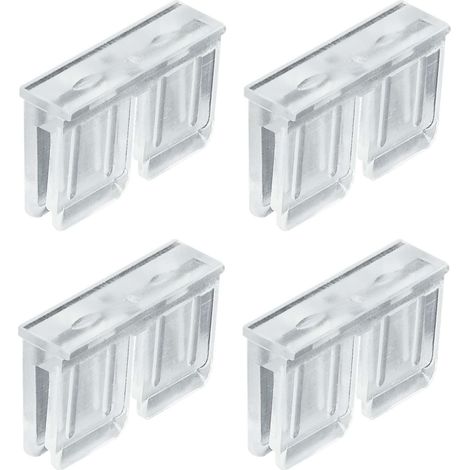 4x Clip de connexion pour assembler deux grilles optiques standard plastique transparent à enficher DIN 5035 Profilé Lumière Artificielle Recommandation Bien-être Eclairage intérieur Assemblage (1/2)