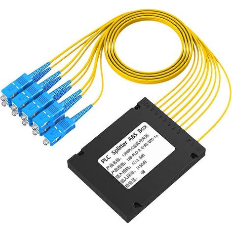 Boîtier répartiteur de fibre optique PLC SC/UPC en ABS, 1 vers 8 (1/5)