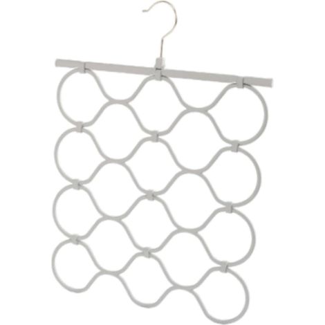 Multi-Scarf Hanger Organizer Cies Belts Hanger Hing Rangement Rack 16 Anneaux, Gris (1/5)