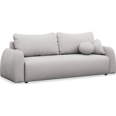 Selsey Nubelle – Sofa 3-Sitzer mit Schlaffunktion & Stauraum, Chenille, hellgrau (1/5)