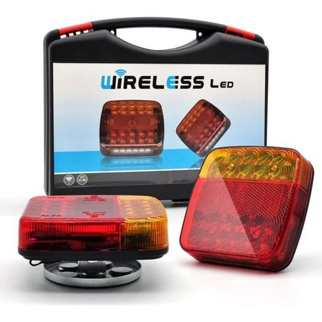 Feu Arrière LED Sans Fil WiFi 2 Pièces - Pour Remorque - Voiture - Camion - Tracteur (1/5)