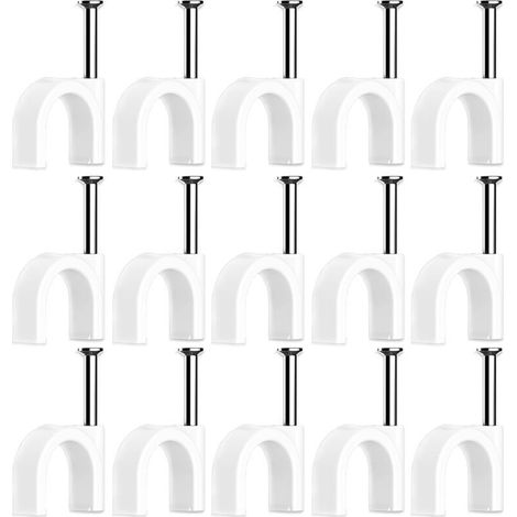 100 cable ties for electrical cables, cable fasteners, cable clamps for electrical wires, wall clamps, cable ties (6 mm) - AquaForge (1/5)
