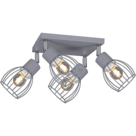 Plafonnier filaire gris orientable 4xE27 Kaja K-4587
