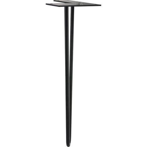 CIME Pied Table Basse Design H. 400mm -  Acier Époxy Noir (1/3)