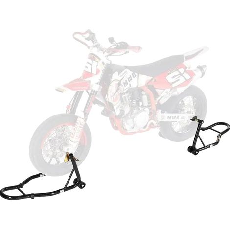Support de moto, capacité de charge de 50 kg, compatible avec la plupart des modèles, noir (1/2)