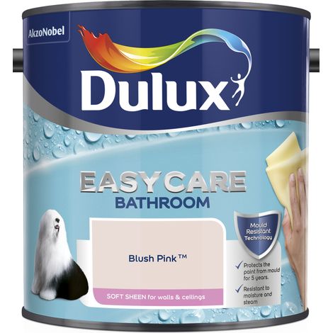 Dulux Easycare Bathroom Soft Sheen Emulsion Paint - 2.5L - Blush Pink