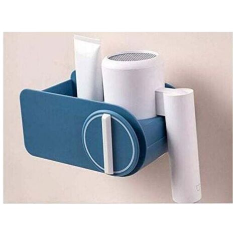NALOOKAMIC Boîte de rangement pour sèche-cheveux, support pour sèche-cheveux, perforation gratuite, toilettes, salle de bain, cintre pour sèche-cheveux