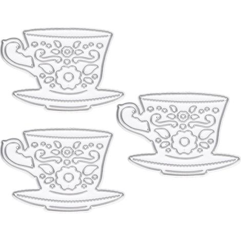 Pochoir de découpe métallique fin et résistant pour tasses à thé - Pratique et durable (1/5)