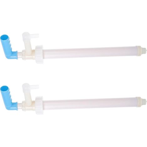 Pompe à Eau Manuelle Blanche en Plastique, Facile à Installer, Pompe de Transfert de Liquide pour Seau Chimique, Lot de 2 Pièces (1/5)