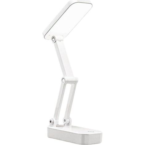 Faltbare, wiederaufladbare und tragbare Schreibtischlampe, weiß, augenschonende Arbeitsleuchte, geeignet für Zuhause und Studentenwohnheime, dimmbare Schreibtischlampe, Touch-Steuerung