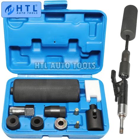 Herramienta para extraer inyectores de combustible, acero de alta calidad, diseño compacto, compatible con motores de alta gama, incluye 3 extractores de inyectores y estuche de almacenamiento de plás (1/5)