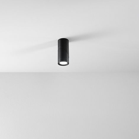 Faretto Cilindrico In Metallo Moderno Pipe Nero Led (1/2)