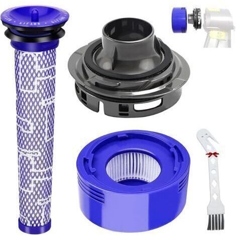 Filtre Accessoires pour Dyson V7 V8 aspirateur, Couvercle arrière du moteur + filtre HEPA arrière + remplacement du jeu de filtre pour Dyson V7 V8 Affairs à vide