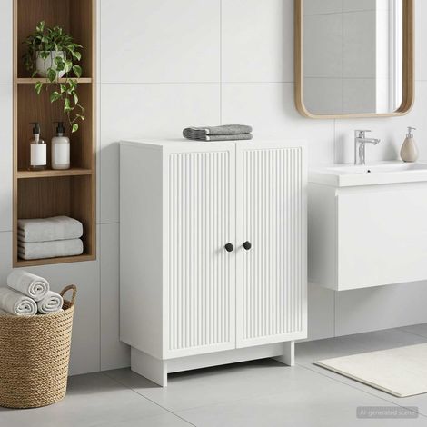 vidaXL Mobiletto da Bagno EDE Bianco 59,5 x 31 x 80 cm