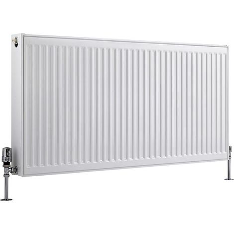 Milano Compact White Type 22 Central Heating Double Panel Horizontal Convector Radiator - 600mm x 1200mm
