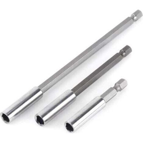 Magnetic Bit Holder Extension Screwdriver Hex Shank 60mm 100mm 150mm Screwdriver Bit Extension (3 Pcs 1/4")