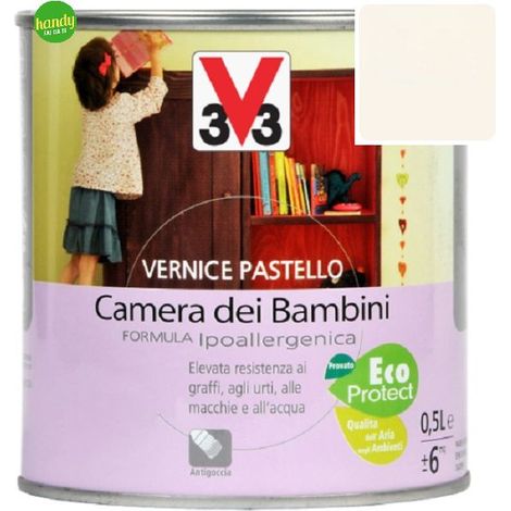 V33 Vernice Pastello Camera Bambini Bianco Panna 0,5 L (1/4)