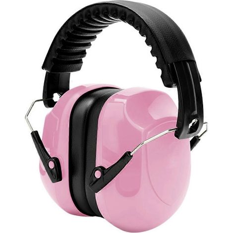 Casque antibruit réglable pour adultes, SNR 33 dB, idéal pour les chantiers et le tir (rose) (1/5)