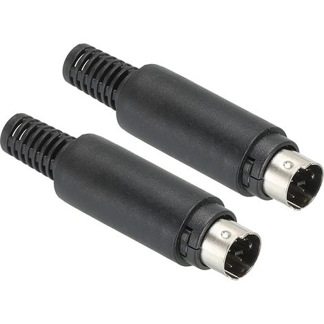 S-Vidéo DIN Mini Mâle Prise 5 Broche Signal Transmission pour TV, Lecteur DVD Paquet de 2 (1/4)