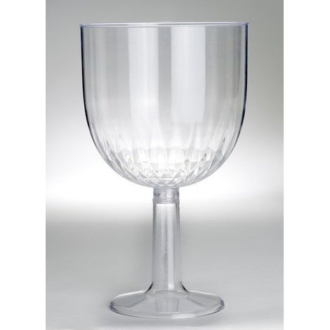 Bigiemme Coppa Acqua Plastica Trasparente Gambo Lungo 16x27 cm (1/2)