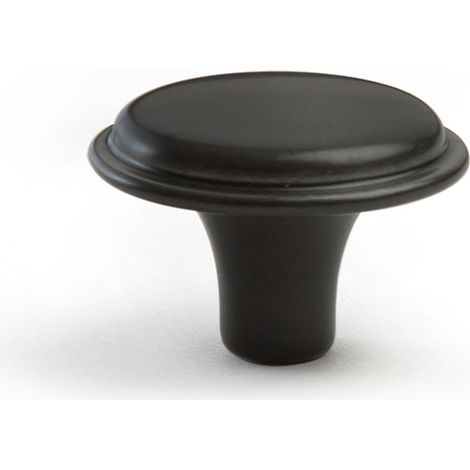 Pomo para Mueble Estilo Clásico Fabricado en Zamak Acabado en Regaliz Medidas 303021 mm Sistema de Fijación Incluye Tornillos M4 2 Unidades - (1/2)