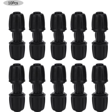 10 pièces connecteur d'eau droit raccord d'irrigation goutte à goutte de jardin pour tuyau PE 16mm (1/5)