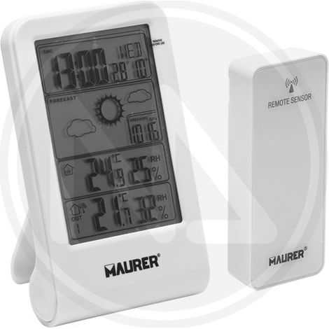 TERMOMETRO DIGITALE CON SENSORE ESTERNO SENZA FILI WIRELESS MAURER