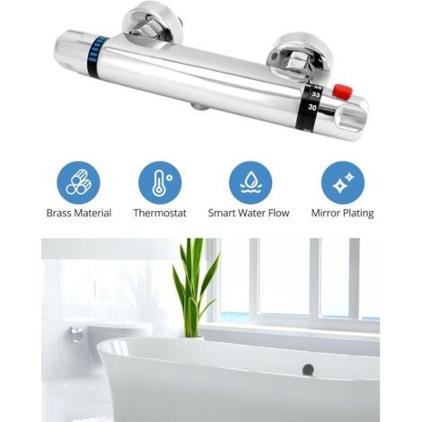 NALOOKAMIC mitigeur douche thermostatique, sortie de vanne G1/2 \ (1/3)