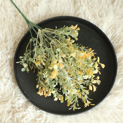 Bouquet De Fleurs Artificielles - Plantes Fausse Herbe Fraîche - Décoration Intérieure Et Mariage - 35 Cm - Lot De 1 (1/5)