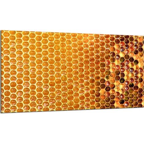 PLAQUE DE PROTECTION EN VERRE POUR CUISINIÈRE 90X52 MIEL (1/5)