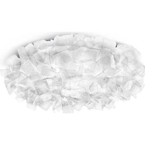 [NEUWERTIG] B-Ware Slamp Wandlampe Deckenleuchte Clizia Pixel Leuchte Weiß Cristalflex 78cm E27 Led