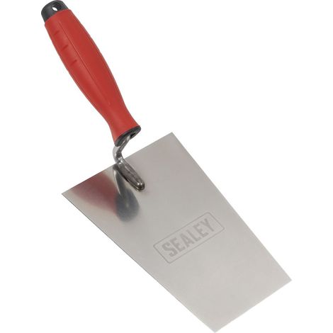 Sealey Stainless Steel Bucket Trowel Rubber Handle 180mm (1/5)
