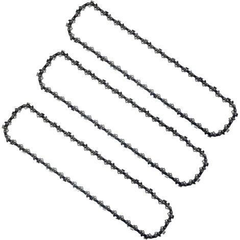 Lot de 3 chaînes pour perche d'élagage de 25 cm (10 po), 40 maillons d'entraînement, faible rebond, compatibles avec Black & Decker, Ryobi et bien d'autres (1/4)