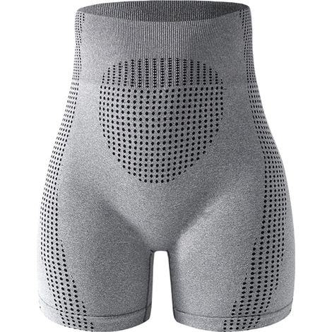 Short de sport taille haute pour femme - Séchage rapide - Pour pilates, fitness, course à pied, levage de fessiers (1/4)