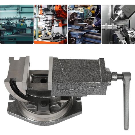Maschinenschraubstock, Frasmaschinen Schraubstock 100mm, Maschinenklemme Trapezförmige Gewindespinde für Schleifmaschinen Fräsmaschinen