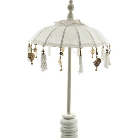 VAN DER LEEDEN Tisch-Sonnenschirm Bali Mini Weiß Ø 50 cm (1/5)