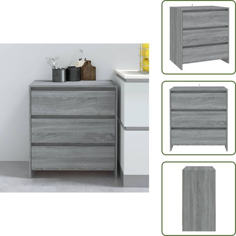 Buffet Sonoma gris 70x41x75 cm Bois d'ingénierie - Buffet - Meuble De Rangement - Armoire - Commode - Salon (1/5)