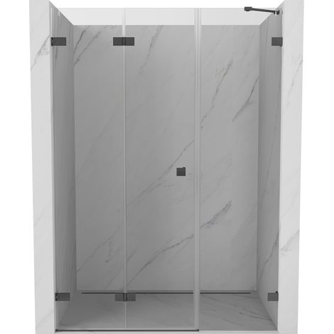 Mexen Lunar-F porte de douche pliantes gauche 110 cm, transparent, gris canon brossé - 836S-110-050-66-00-L (1/5)