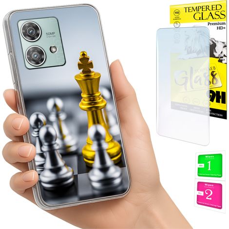 Custodia per Motorola Edge 40 Neo Photo Cover Case Back Case + Vetro 9H (1/5)