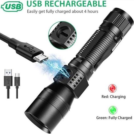 [NEVER USED] 365nm UV Flashlight, USB Rechargeable, 3-in-1 UV 370nm LED Flashlight, Magnetic Base, with Clip, Water Resistant, Outdoor Lighting
