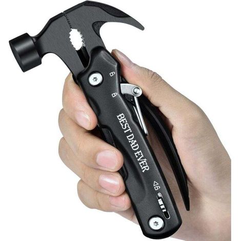 Cadeaux pour papa de fille fils enfants fête des pères, cadeaux papa qui ne veut rien, idées cadeaux d'anniversaire uniques pour hommes père lui,outils tout-en-un mini marteau multitool