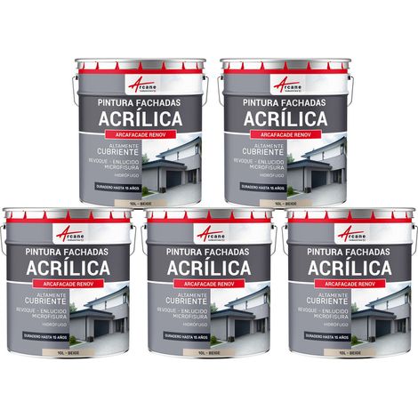 Pintura acrílica para exteriores, impermeable y duradera para fachadas exteriores - ARCAFAÇADE RENOV