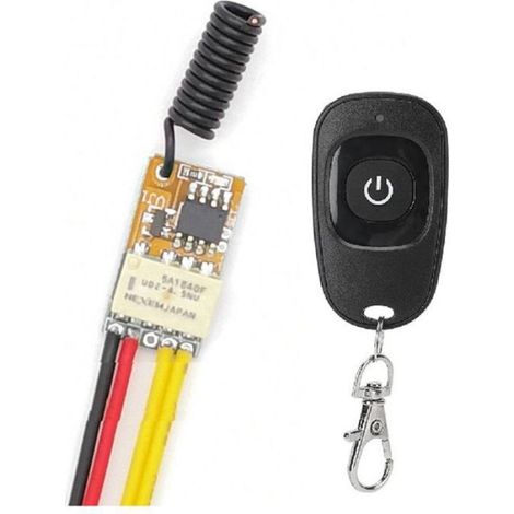 Bouton Poussoir éConomisant les Mini Contacts de Relais RF Commutateurs Sans Fil DC3.7V 12V 433Mhz Smart Home Petits Minuscules (1/4)