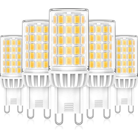 Ampoules LED G9 Blanc Naturel 4000K, 6W Équivalent 50W 60W Halogène, sans Scintillement Angle 360°, Non Dimmable AC 220-240V, Lot de 5 (1/5)