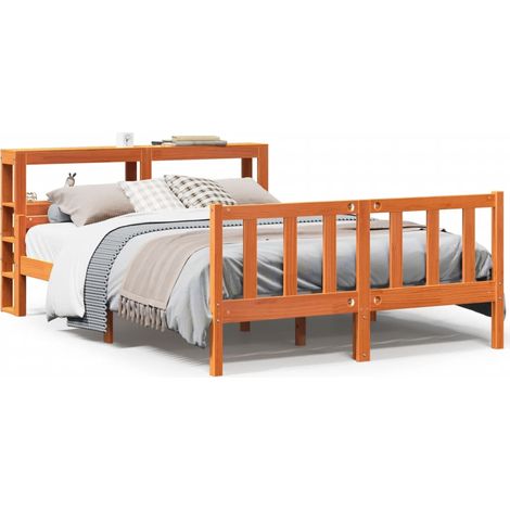 Maison Exclusive - Estructura cama con cabecero madera pino marró