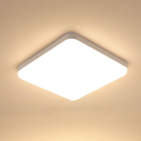 COMELY Plafoniera LED 32W 3600LM, Impermeabile IP54, Luminaria da soffitto per Bagno Cucina Corridoio Balcone 25cm - Luce Calda 3000K