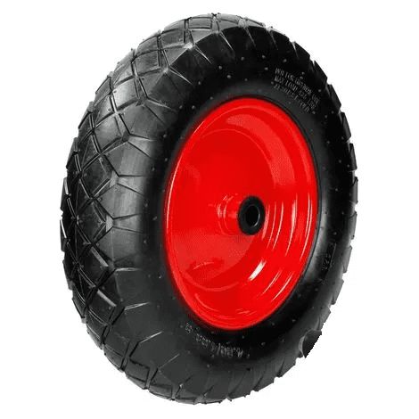 Rueda maciza de carretilla anti-pinchazos 80 Kg diametro 35 Negro