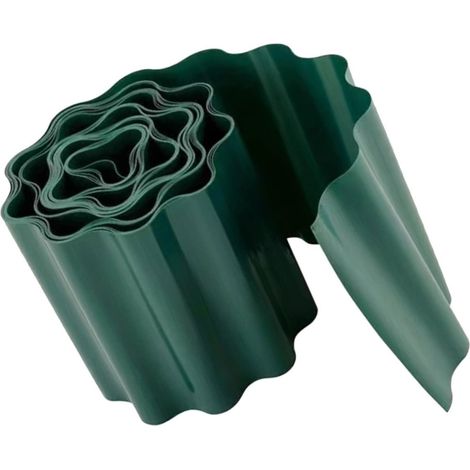 Clôture de jardin en plastique - Bordure de lit - Bordure de parterre - Restes de bois - Bordure de plantes - Bordure de balcon - Clôture en plastique - Vert (1/5)